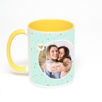 Желтая кружка с фотопечатью