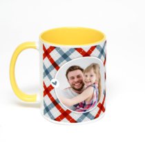 Желтая кружка с фотопечатью