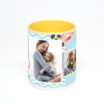 Желтая кружка с фотопечатью