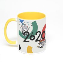 Желтая кружка с фотопечатью