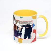 Желтая кружка с фотопечатью