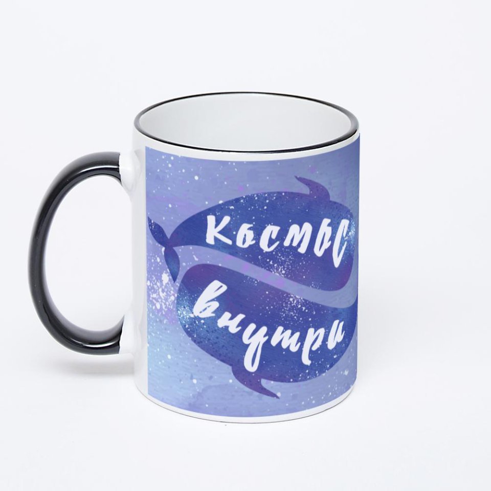 Печать на кружке-хамелеоне