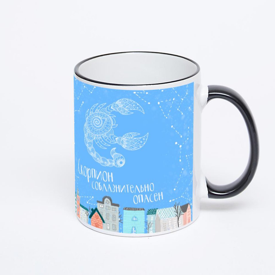 Печать на кружке-хамелеоне