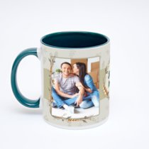 Зелёная кружка с фотопечатью