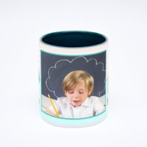 Зелёная кружка с фотопечатью