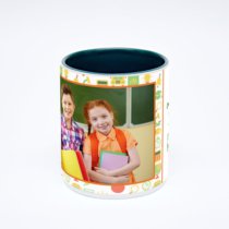 Зелёная кружка с фотопечатью