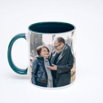 Зелёная кружка с фотопечатью