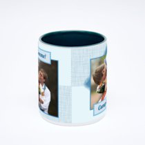 Зелёная кружка с фотопечатью