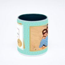 Зелёная кружка с фотопечатью