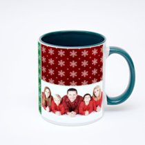 Зелёная кружка с фотопечатью