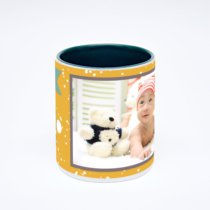 Зелёная кружка с фотопечатью