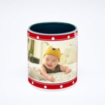 Зелёная кружка с фотопечатью