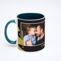 Зелёная кружка с фотопечатью