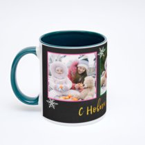 Зелёная кружка с фотопечатью