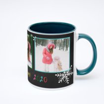 Зелёная кружка с фотопечатью