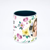 Зелёная кружка с фотопечатью