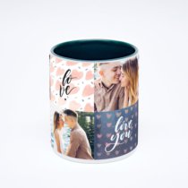 Зелёная кружка с фотопечатью