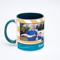 Зелёная кружка с фотопечатью