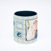 Зелёная кружка с фотопечатью