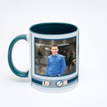 Зелёная кружка с фотопечатью