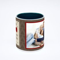 Зелёная кружка с фотопечатью