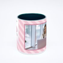 Зелёная кружка с фотопечатью