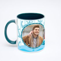 Зелёная кружка с фотопечатью