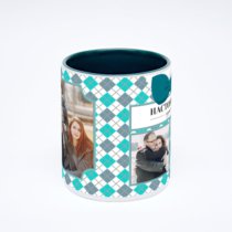 Зелёная кружка с фотопечатью