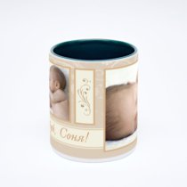 Зелёная кружка с фотопечатью