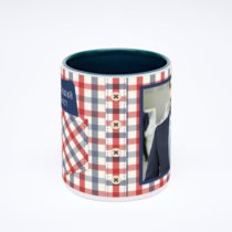 Зелёная кружка с фотопечатью