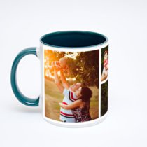 Зелёная кружка с фотопечатью