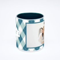 Зелёная кружка с фотопечатью