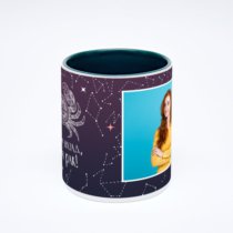 Зелёная кружка с фотопечатью