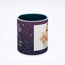 Зелёная кружка с фотопечатью