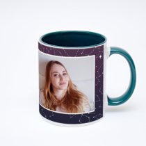Зелёная кружка с фотопечатью