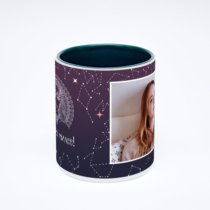 Зелёная кружка с фотопечатью