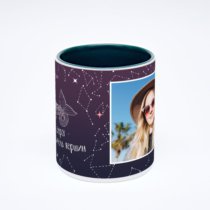 Зелёная кружка с фотопечатью