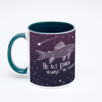 Зелёная кружка с фотопечатью