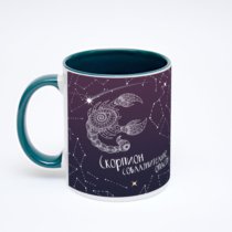 Зелёная кружка с фотопечатью