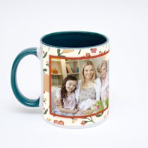 Зелёная кружка с фотопечатью