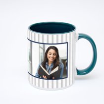 Зелёная кружка с фотопечатью