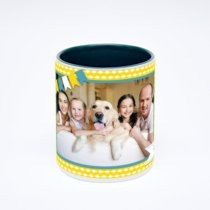 Зелёная кружка с фотопечатью