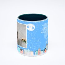 Зелёная кружка с фотопечатью