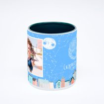 Зелёная кружка с фотопечатью