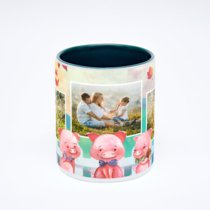 Зелёная кружка с фотопечатью