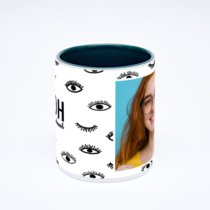 Зелёная кружка с фотопечатью