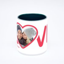 Зелёная кружка с фотопечатью