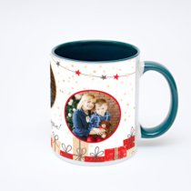 Зелёная кружка с фотопечатью