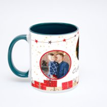 Зелёная кружка с фотопечатью