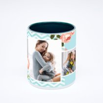 Зелёная кружка с фотопечатью